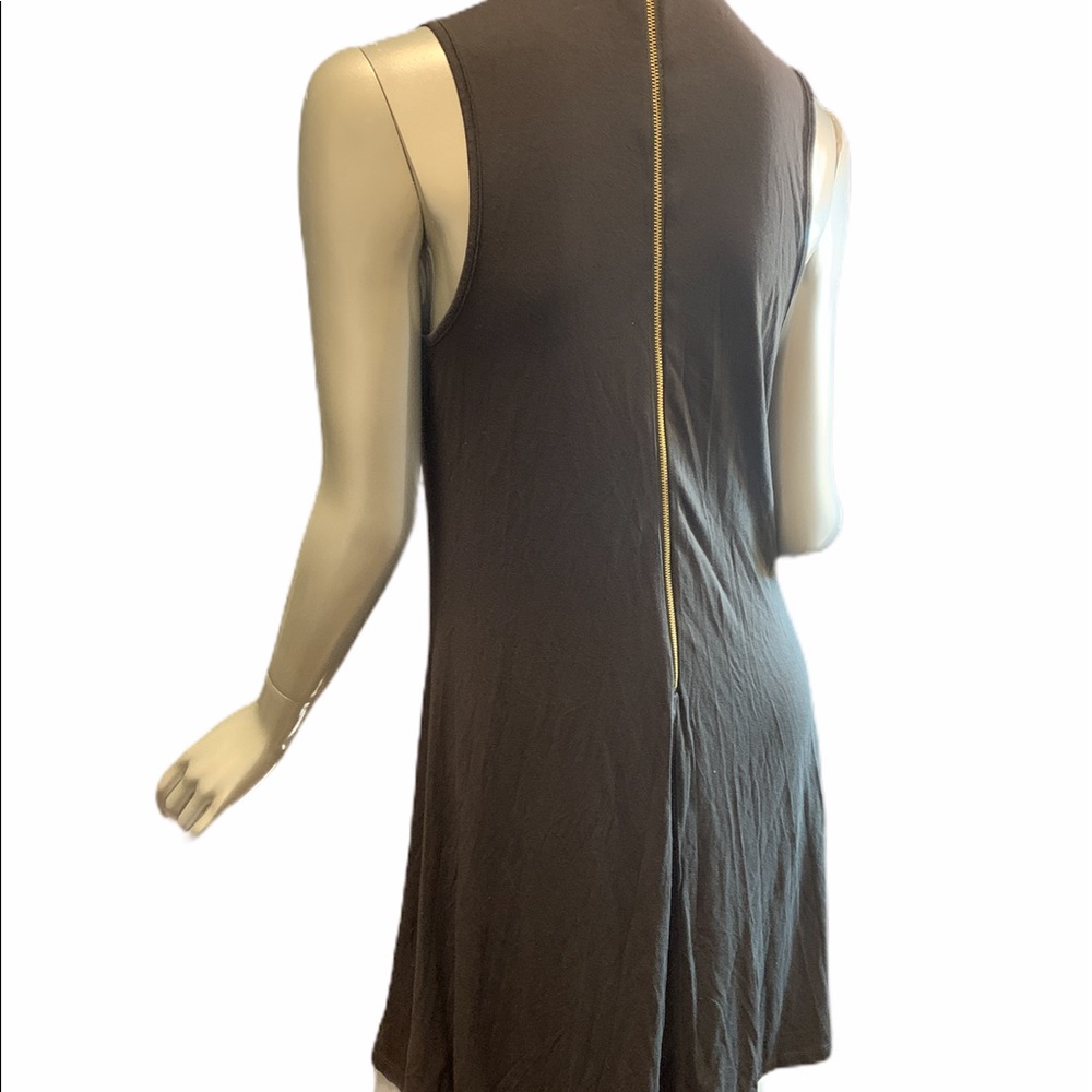 Long Gold Zipper Dress - Picture 6 of 9